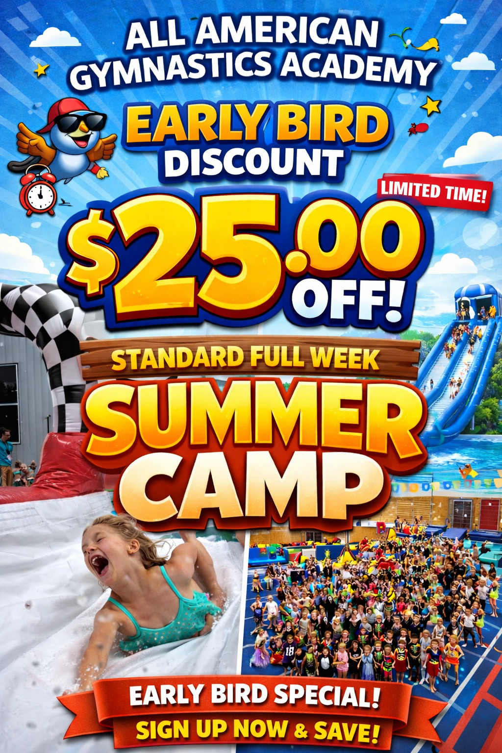 Sumer camp post showing early bird discount